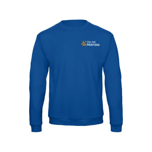 Kongebl sweatshirt i bomuldsblanding med rund hals.