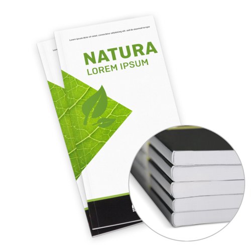 Kataloger, limindbinding, øko-/naturpapir, stående format, A5 3