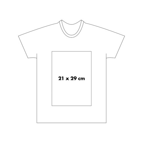 Hvid bomulds T-shirt med korte ærmer og rund hals.