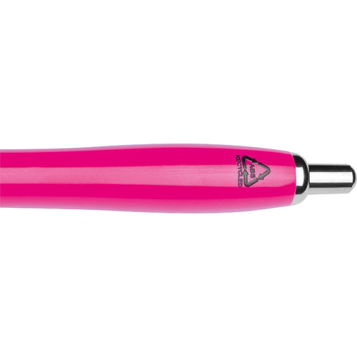 Pink kuglepen af genbrugt ABS-plast med klips.