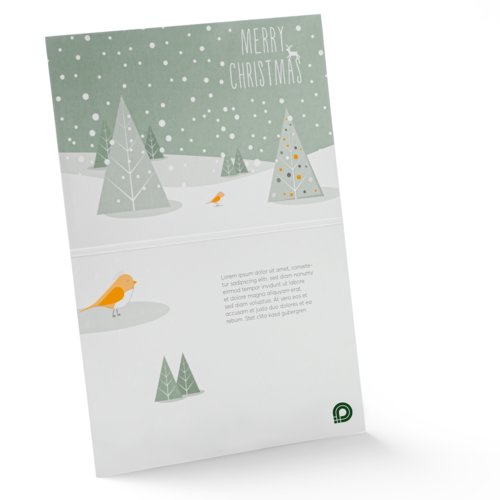 Papir julekalender til at folde ud med flere l�ger.