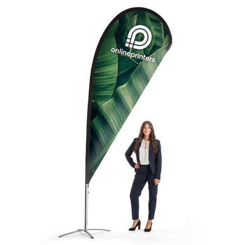 Dråbeformet beachflag, tryk, 115,5 x 266 cm 1