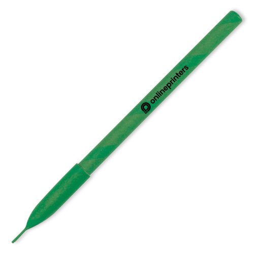 Grn papir kuglepen med blk.