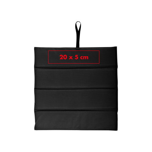 Sort non-woven siddepude med brestrop.
