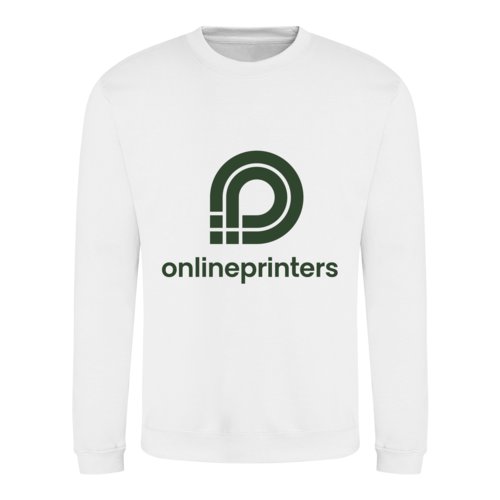 Hvid bomuldsblanding sweatshirt med unisex pasform.