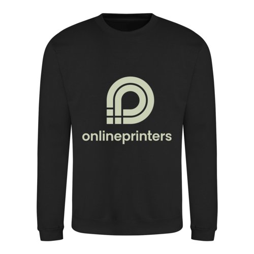 Sort sweatshirt i bomuldsblanding med unisex-pasform.