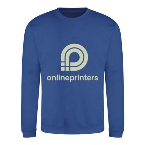 Kongebl unisex sweatshirt i bomuldsblanding med lange rmer.