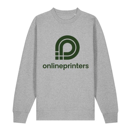 Grmeleret unisex sweatshirt af kologisk bomuld.