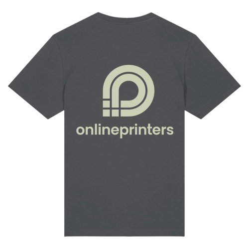 Antracitfarvet T-shirt i kologisk bomuld med unisex-pasform.