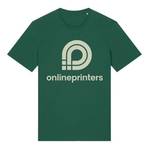 Grn bomulds-T-shirt i unisex-snit med korte rmer.