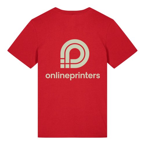Rd T-shirt i kologisk bomuld med korte rmer.