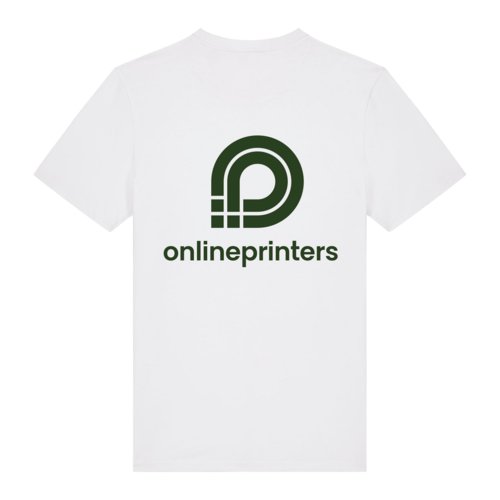 Hvid kologisk bomulds T-shirt til mnd og kvinder.