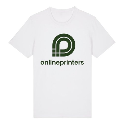 Hvid T-shirt i kologisk bomuld med korte rmer.