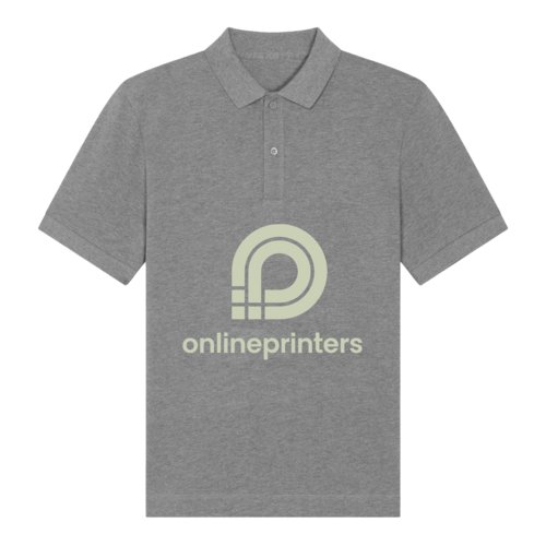 Grmeleret polo shirt i kologisk bomuld med knaplukning.