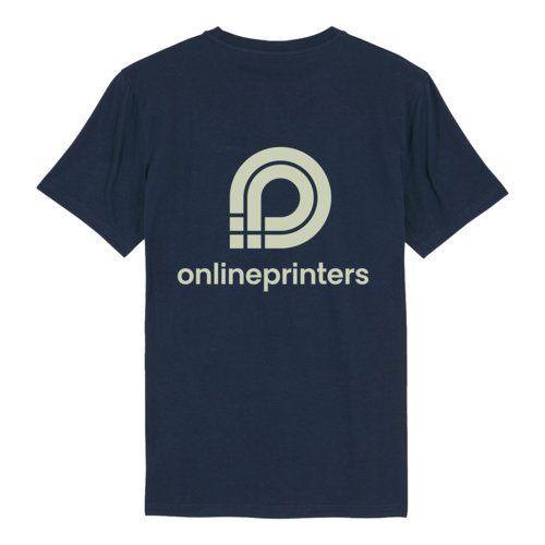 Marinebl unisex T-shirt af kologisk bomuld med korte rmer.