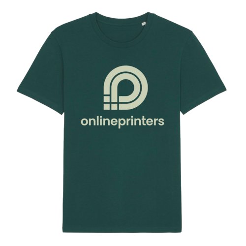Mrkegrn bomulds-T-shirt med korte rmer og rund hals.