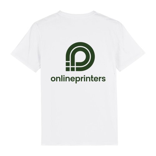 Hvid kologisk bomulds T-shirt med unisex pasform.