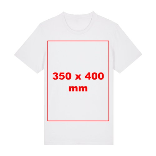 Hvid bomulds T-shirt med korte rmer.