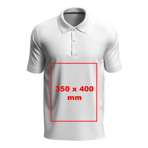 Unisex poloshirt i stof med korte ærmer og knaplukning.