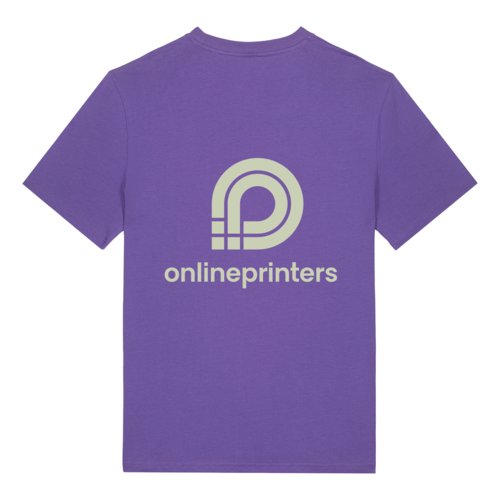 Violet kologisk bomulds T-shirt, unisex-pasform, med korte rmer.