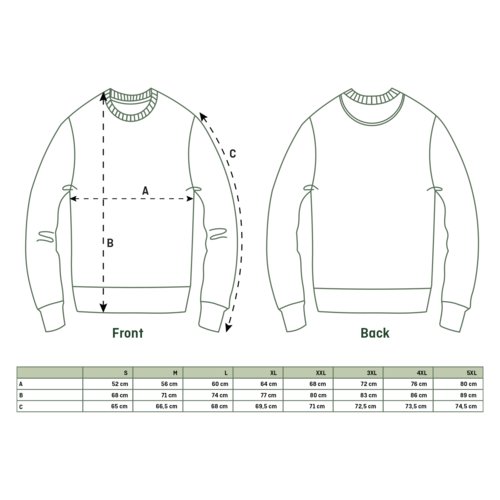 Sweatshirt i stof med rund hals og lange rmer.