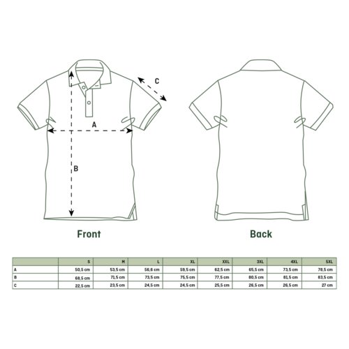 Polo shirt i bomuld, unisex, med kort knapstolpe.