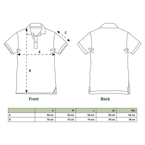 Unisex poloshirt i stof med korte rmer og knaplukning.