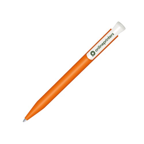 Orange bio kuglepen med klips.