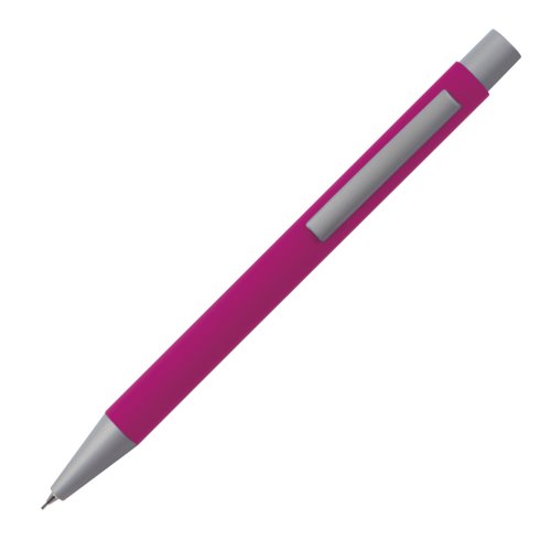 Pink trykblyant med klips.