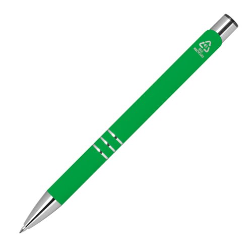 Grn gelpen med metalelementer og mnster.