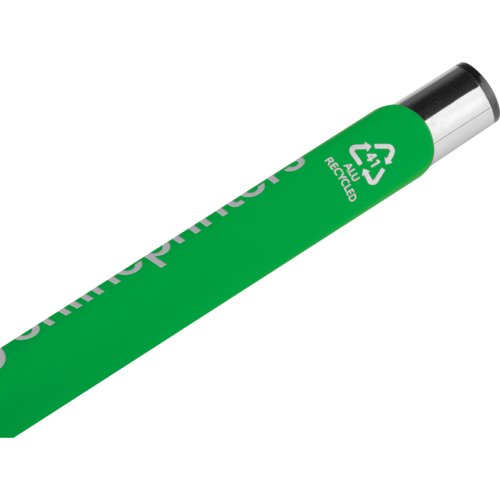 Grn gelpen med metalelementer og trykmekanisme.