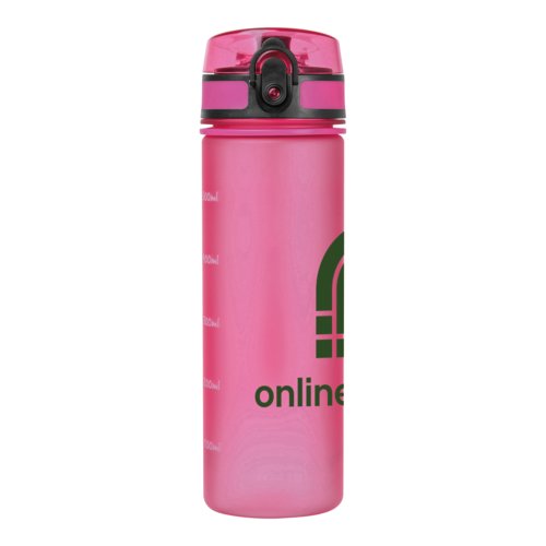 Pink Tritan drikkeflaske med skruelg.