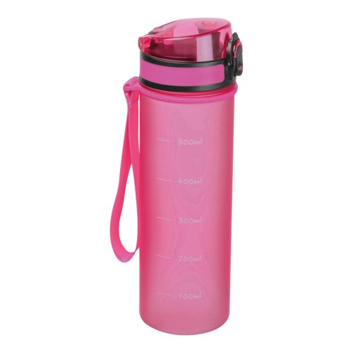 Pink Tritan drikkedunk med brerem og skruelg.