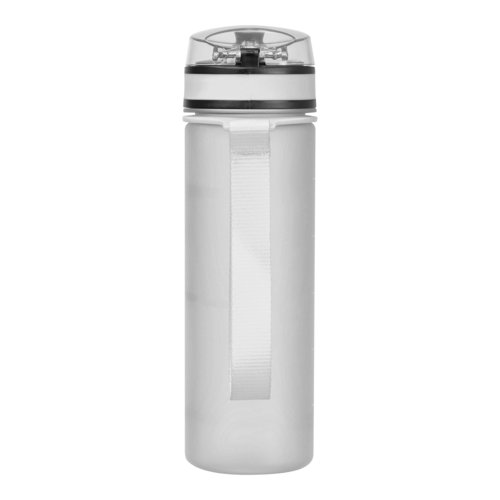 Transparent Tritan drikkeflaske med brerem.