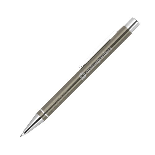 Antracitfarvet gelpen med clip og trykmekanisme.