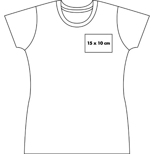Dame T-shirt i bomuld med korte rmer.