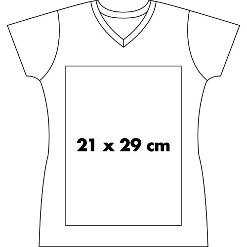 Bomulds T-shirt med V-udskring til damer.