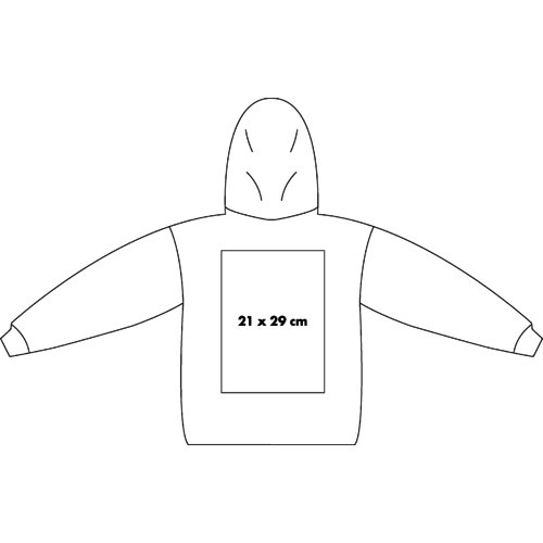 Ensfarvet sweatshirt med htte til mnd.