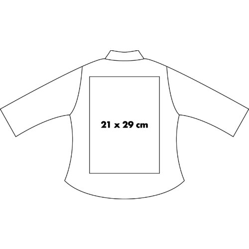 Poplin bluse til damer med korte rmer og knapstolpe.