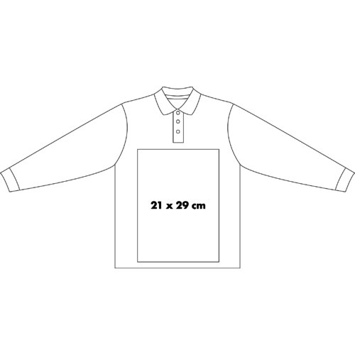 Langrmet poloshirt til mnd med knapstolpe.