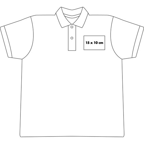 Stof polo shirt til mnd med korte rmer.