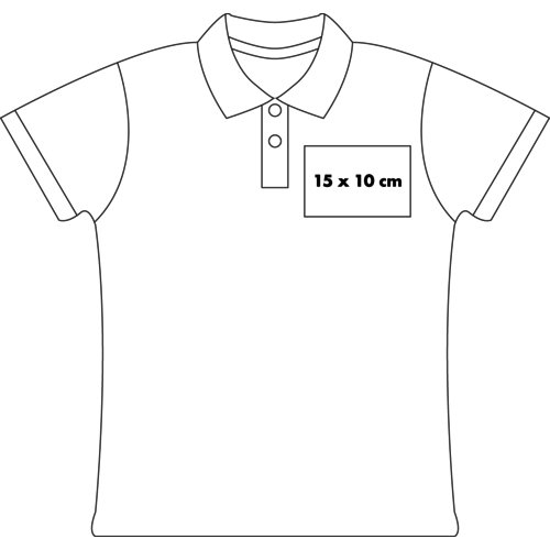 Polo shirt i bomuld til damer med knaplukning.