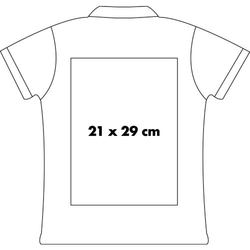 Safranfarvet damepoloshirt i bomuld med kort knaplukning.