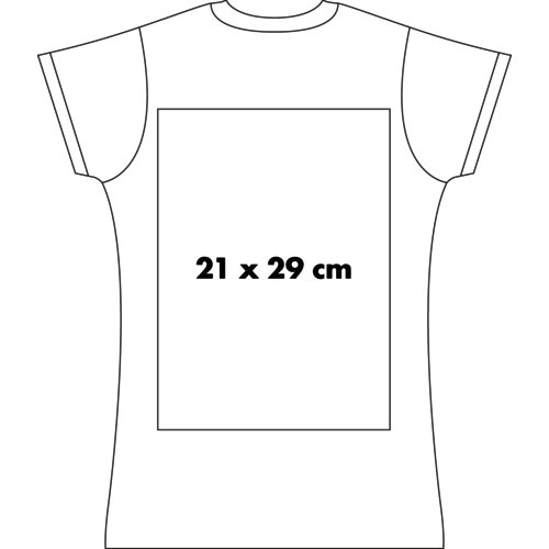 ko dame T-shirt af stof med korte rmer.