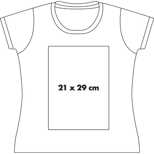 Bomulds T-shirt til damer med rund hals og korte rmer.