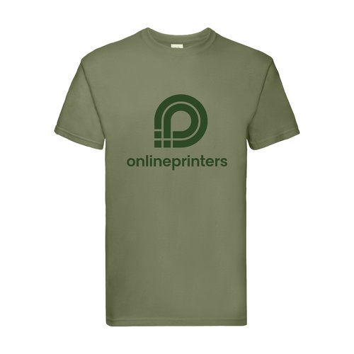 Grn bomulds-T-shirt med korte rmer.