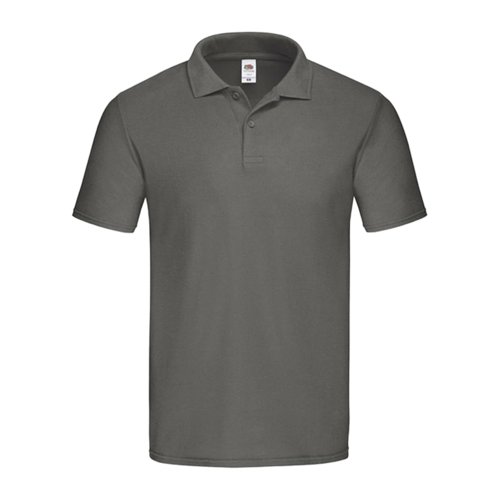 Mrkegr bomuldspoloshirt med knapstolpe.