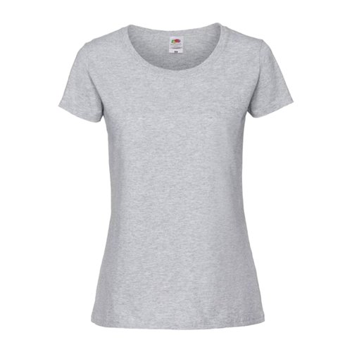 Grmeleret dame T-shirt i bomuld med korte rmer.