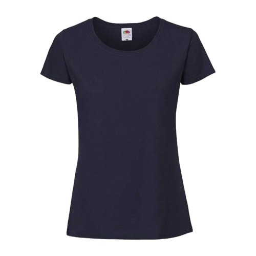 Mrkebl bomulds T-shirt til damer med korte rmer.