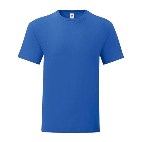 Kongebl bomulds-T-shirt til mnd med korte rmer.